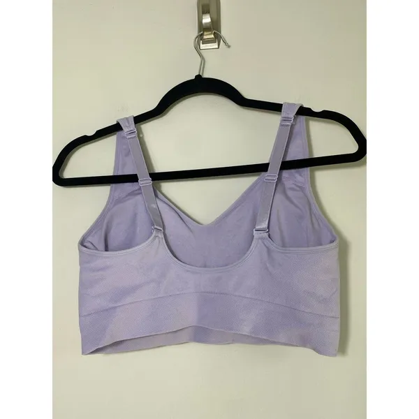 Puma Lavender Seamless Convertible Sports Bra Size L Adjustable Straps - Image 2