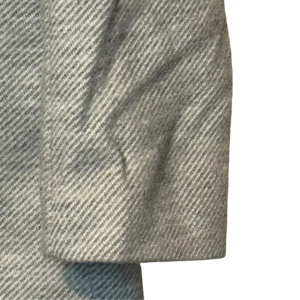 Zara Womens Coat  Button Up Lined Structured Stretchy Striped Gray Preppy Small - Image 5