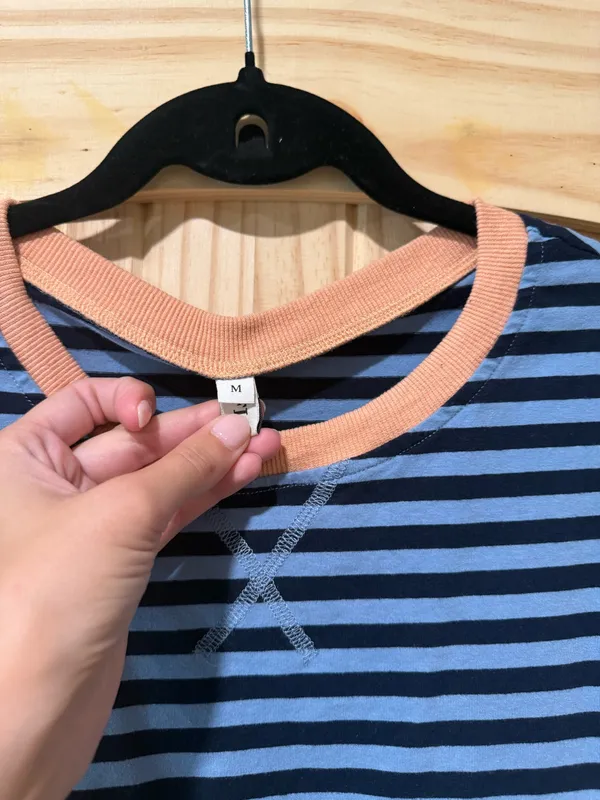 navy strip shirt Blue Size M - Image 2