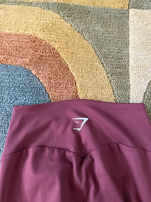 Gymshark Training Leggings Maroon Burgundy 25” Inseam Women’s Size Small - Image 5