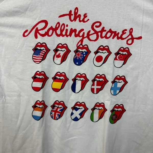 The Rolling Stones All the World Tour Hot Lips Rock Tee M - Image 5