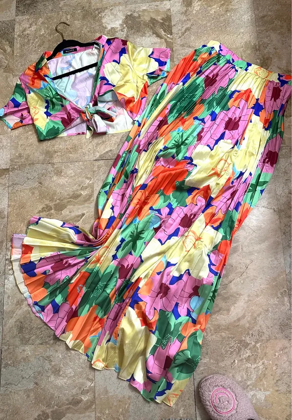 Floral maxi skirt set Multiple Size M - Image 3