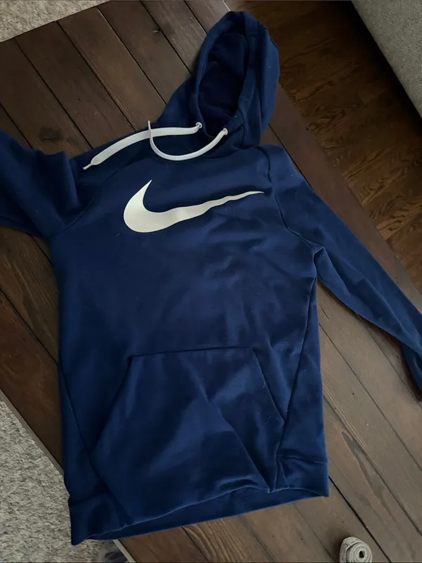 Nike Dri-FIT Women’s Navy Blue Hoodie Size Medium Athletic Pullover - Image 3