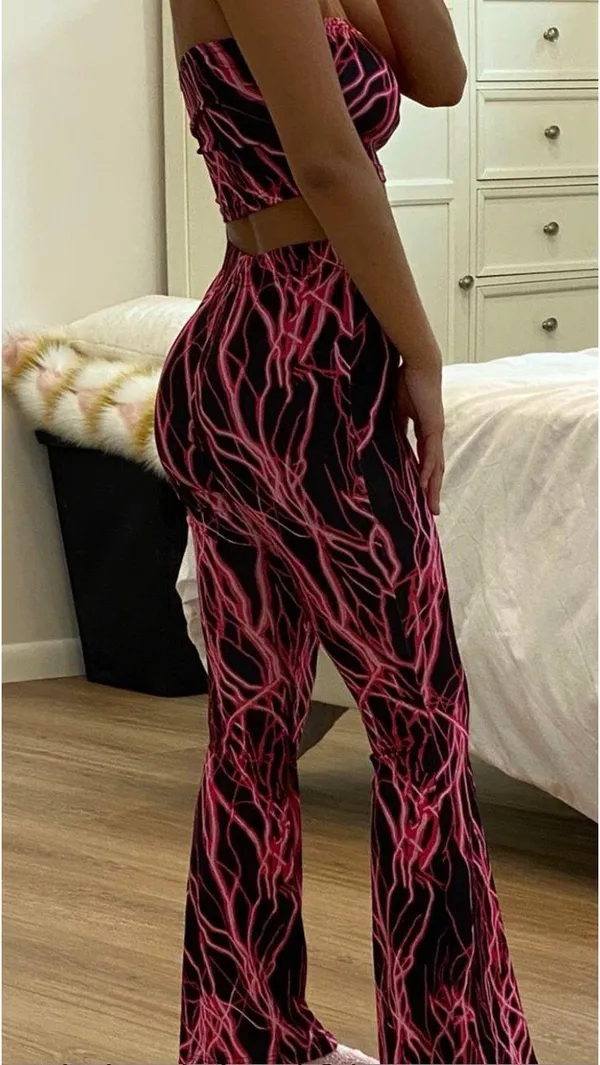 Rave Lightening Set Wide Leg And Tub Top - Image 2