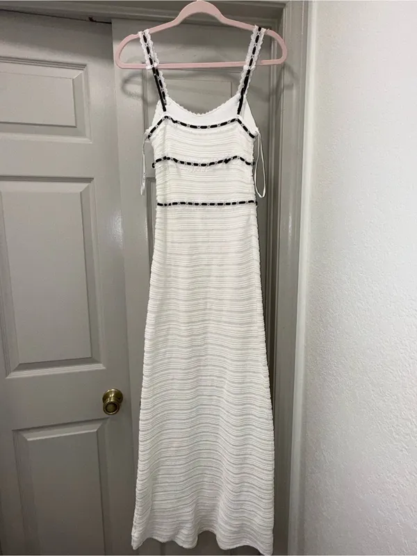 For Love And Lemons The Mayfair White‎ crochet Maxi Dress size XS - Image 5