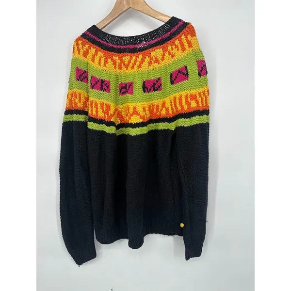 Vintage Tarazzia Design Chunky Whimsical‎ Pom Pom 1990s Sweater Women's Large - Image 4