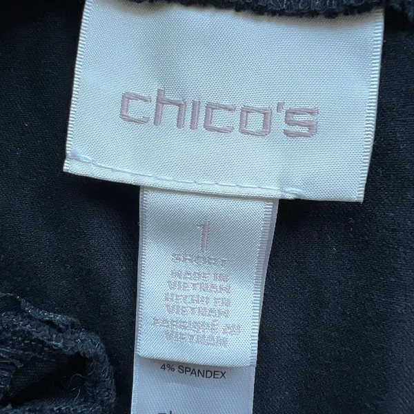 Chicos Pants Womens Size 1 Medium Black - Image 2