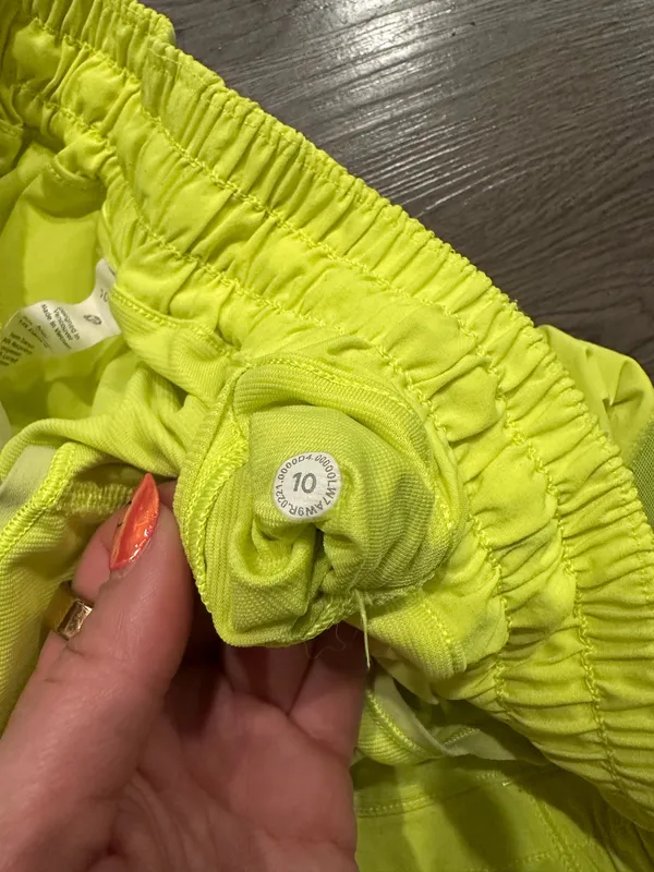 Lululemon neon yellow hotty hot shorts  - Image 3