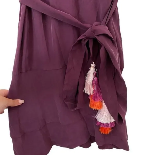 MARIE OLIVER Silk Tassel Mini Dress‎ - Image 4