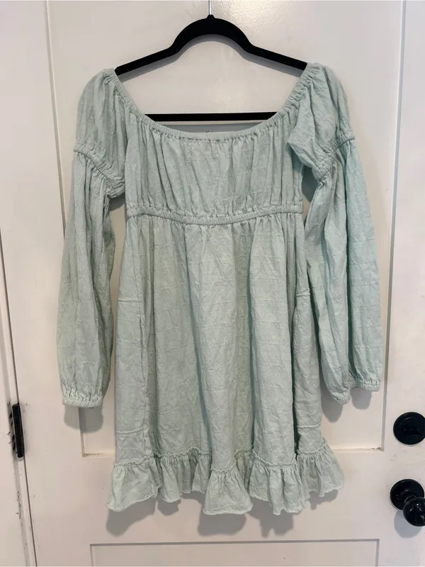 Free People Beach baby love blue Lowry Mini Dress size small - Image 5