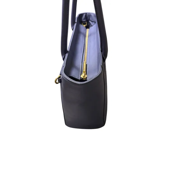 Dagne Dover Signature Legend Coated Canvas Tote Blue - Image 6