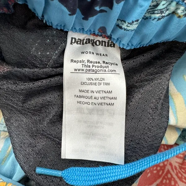 Patagonia Barely Baggies Shorts Kelp Garden Radar Blue - Image 4