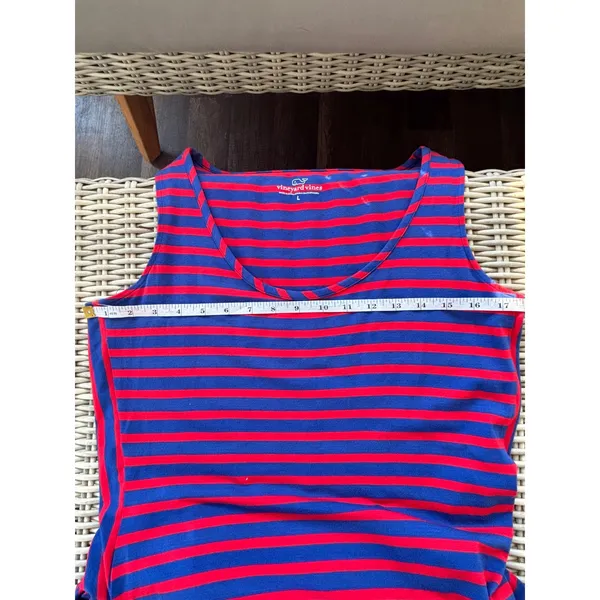 Vineyard Vines Soft Striped‎ Hi Low Maxi Dress Large vacation coastal Preppy - Image 6