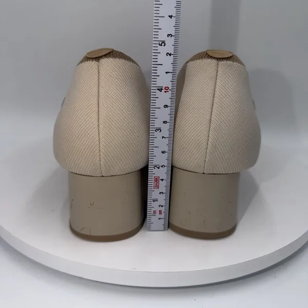 VIVAIA Julie Almond Toe Chunky Heel Beige Tan Knit Comfort Womens EU 42 US 10.5 - Image 5