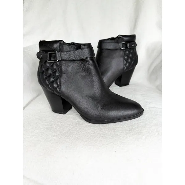 Alfani Wakefield Quilted Leather Booties Size 10 - Image 7