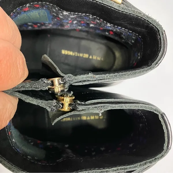 Tommy Hilfiger gold buckle Parson‎ boots black leather size 39 - Image 7