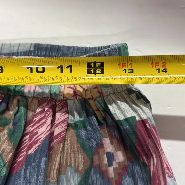 VTG River Ridge patchwork denim floral southwest maxi midi M cottage country - Image 9