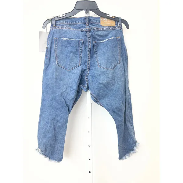 NWT One Teaspoon Sz 26 Lonely Boy Low Rise Frayed Hem Blue Denim Ankle Jeans - Image 4