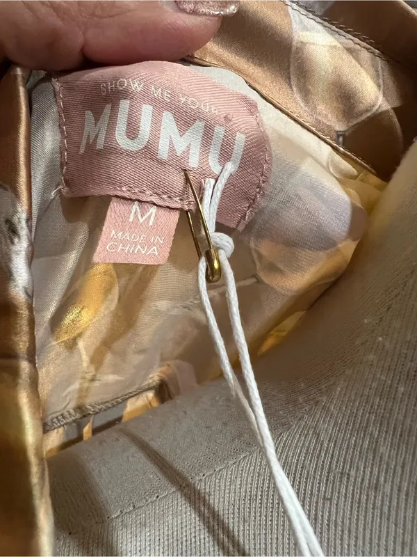SHOW ME YOUR MUMU: CLASSIC PJ SET - WHITE WINE SILKY size M - Image 6