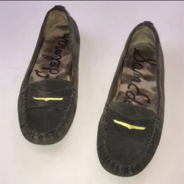 Sam Edelman Size 7.5 Grey‎ Jones Leather Rubber Sole Loafer - Image 2