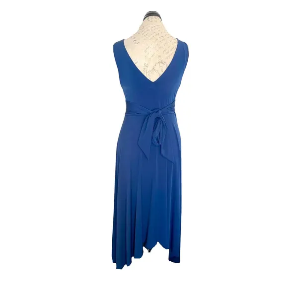 AGB Dress Sz 6 Blue Rhinestones Festival Evening Party Elegant Cocktail Retro - Image 4