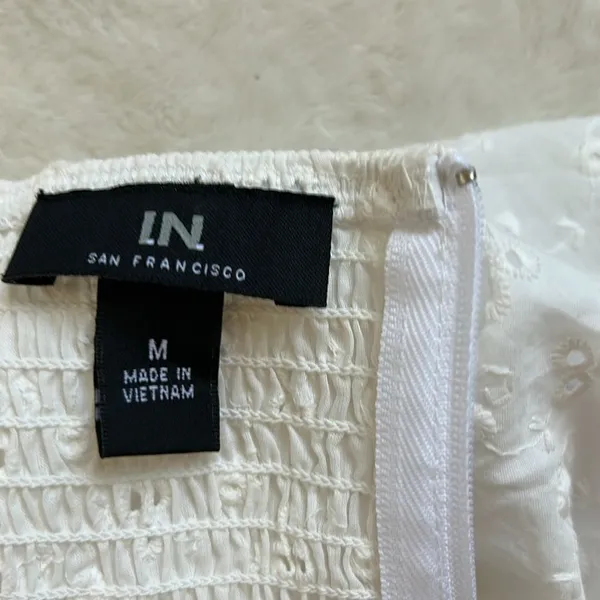 I.N. San Francisco Ivory Eyelet Dress, size Medium, NWT - Image 9