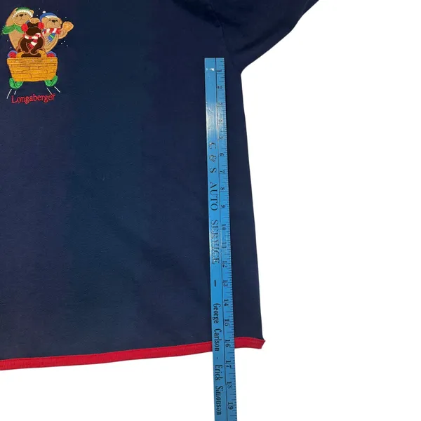 Vintage Longaberger Homestead Navy Sweatshirt Bear Sweater Weather Cozycore XL‎ - Image 6