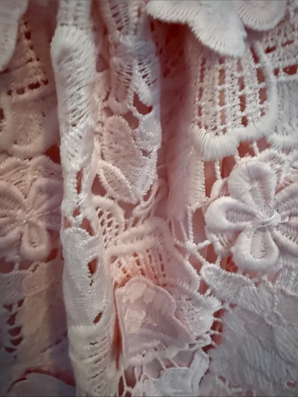 Altar'd State Pink Lace Spaghetti Strap Fit-and-Flare Dress - Image 6