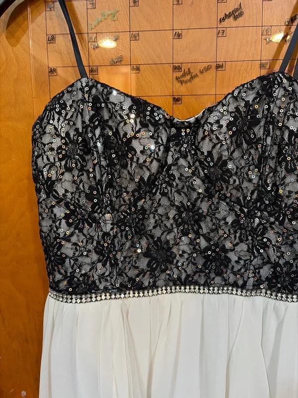 Black and white high low homecoming dress - Image 2