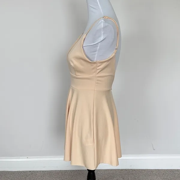 SHEIN Beige Spaghetti‎ Strap Mini Dress Sz SM - Image 4