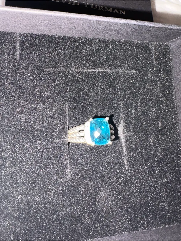David Yurman Blue Topaz Ring - Image 2