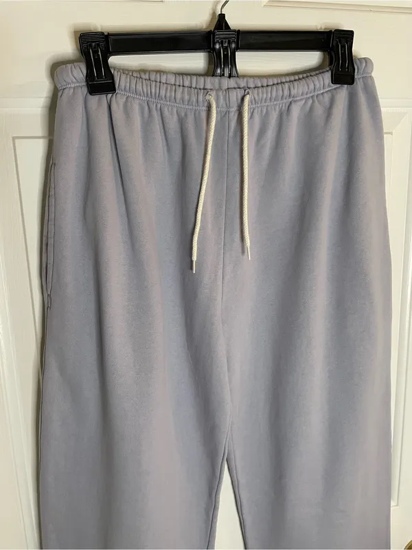 John Galt Light Gray Cozy Drawstring Joggers Size Small retro loungewear basic - Image 4