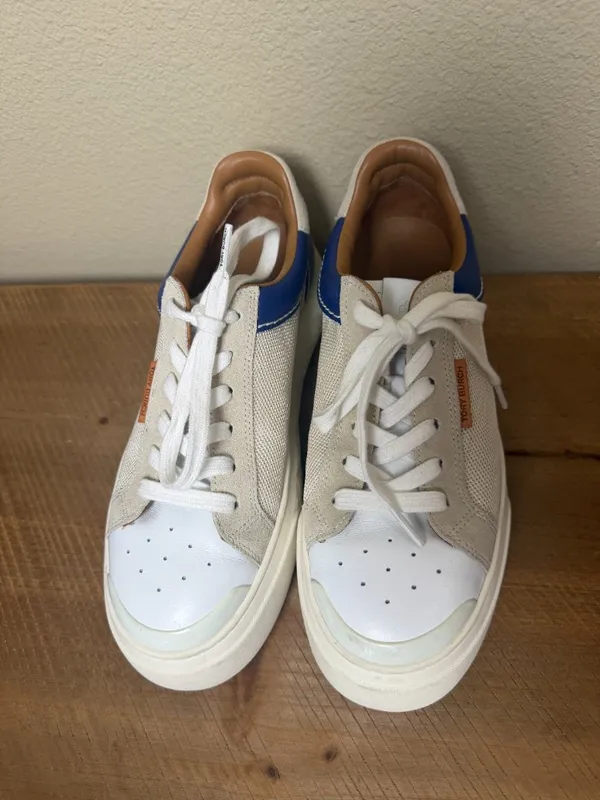 Tory Burch Ladybug Low Top Sneaker Cream & Blue Size 8 - Image 7