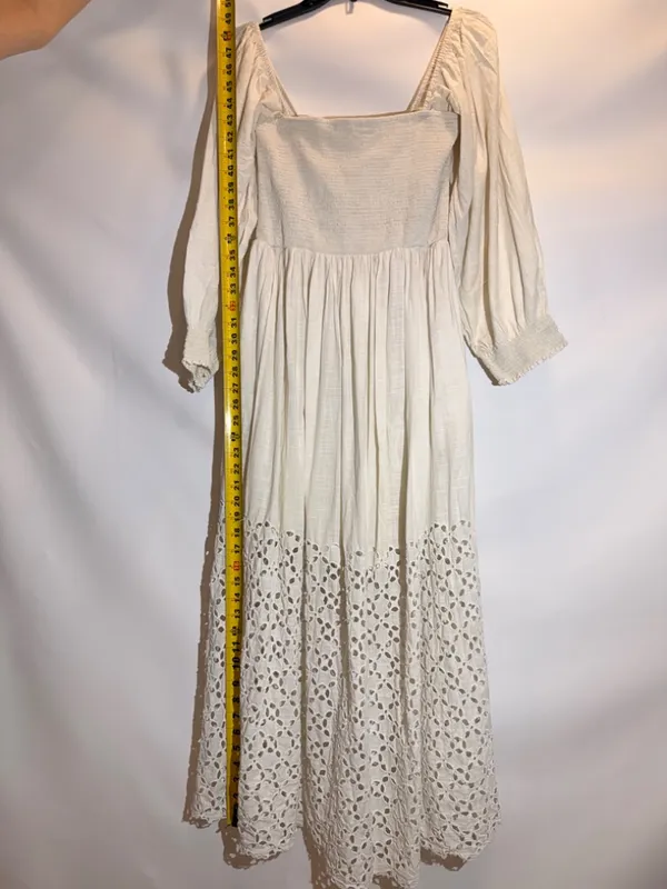 Free People Perfect Storm Black Embroidered Sheer Lace Midi Dress Size M - Image 8