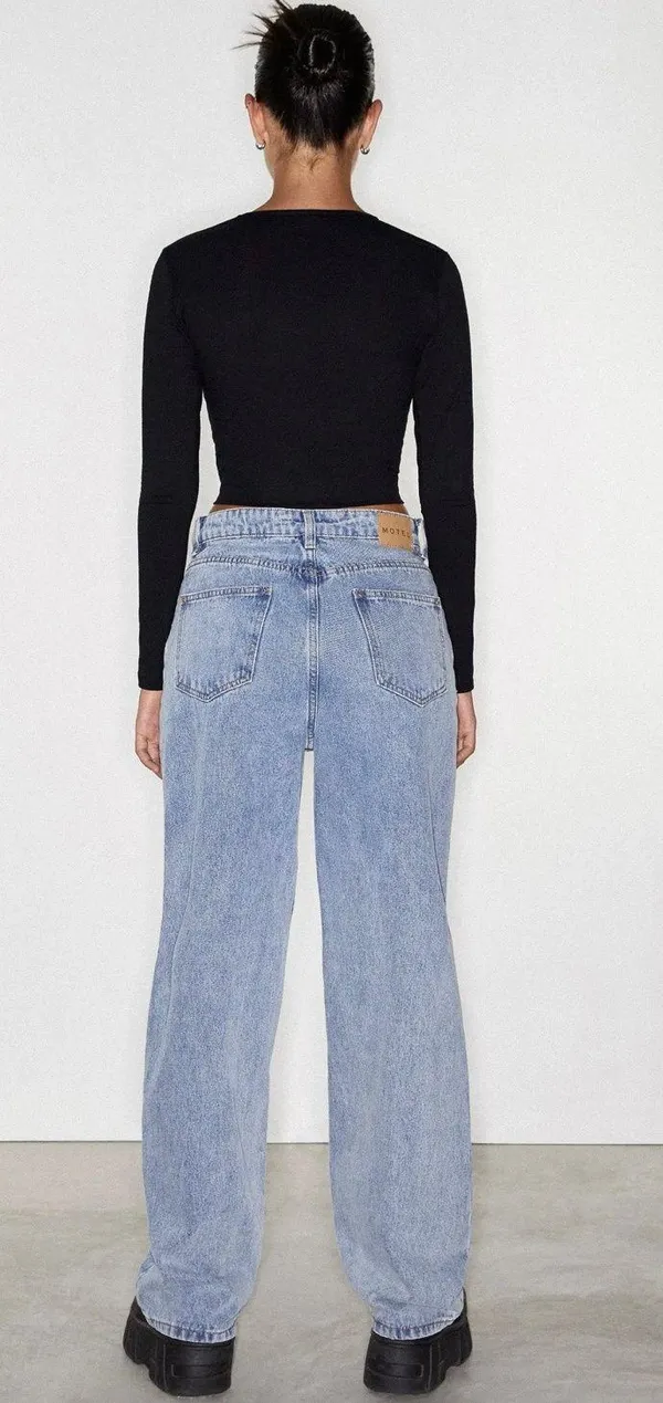 Rips Parallel Jean In Light Wash - Image 2
