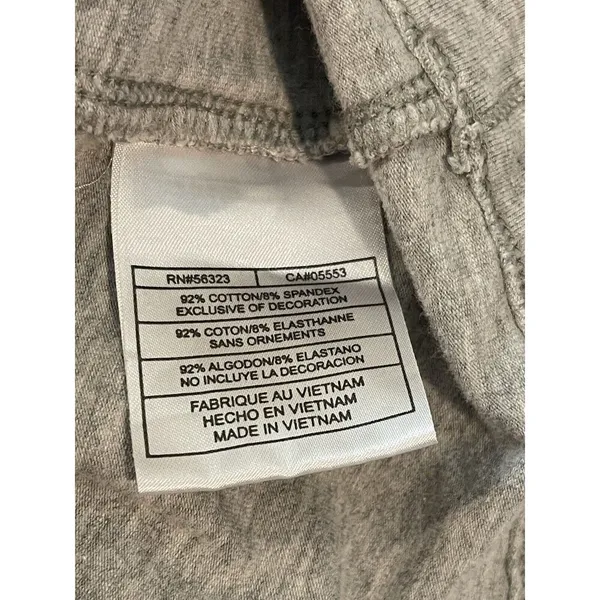 Nike 90s Y2K Light Gray Hooded Pullover Kangaroo Pocket Long Sleeve Top XL - Image 9