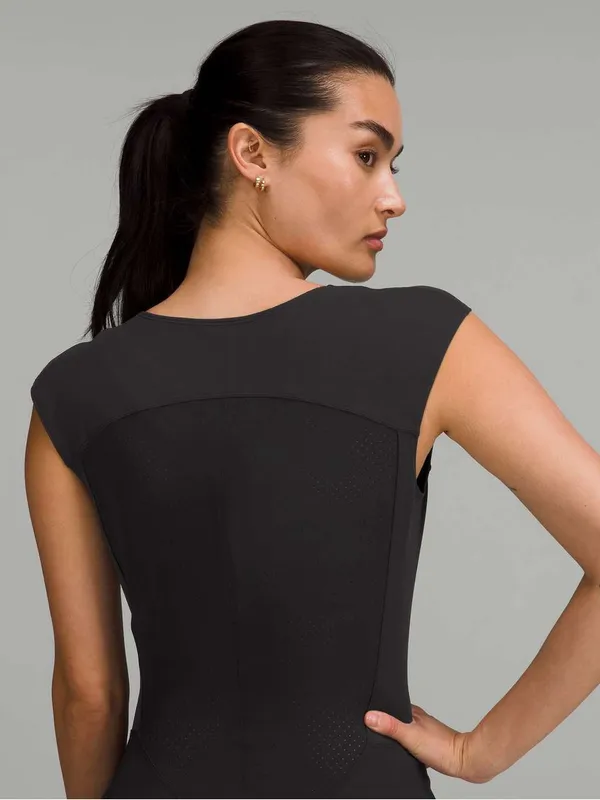 Lululemon Everlux Mesh-Back tennis dress black pickleball activewear XS - Image 3