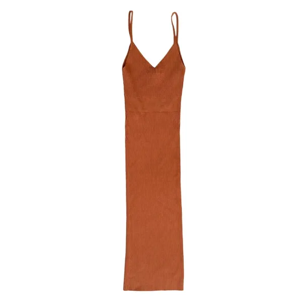 Forever 21 Sleeveless V-Neck Ribbed Bodycon Maxi Dress Size Small - Image 2