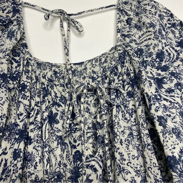 FREE PEOPLE Blue Floral Mini Dress - Image 3
