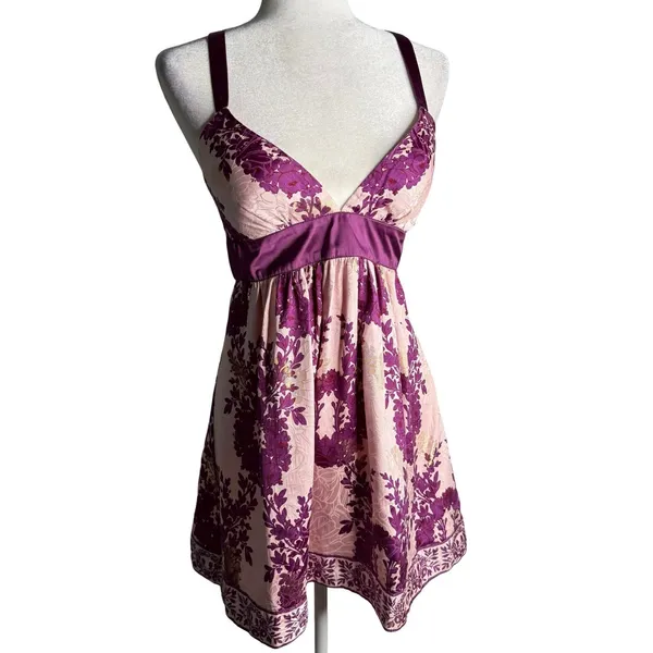 Vintage 90s‎ Y2K Tracy Reese S Silk Floral Blouse Top Babydoll Fairy Whimsigoth - Image 4