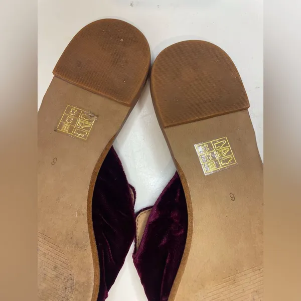 Madewell Women’s Gemma Mule Velvet‎ Purple with Pointed Toe Shoes Size 6 - Image 9