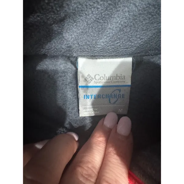 Columbia Interchange Fleece Jacket Full Zip‎ Gray Pink Womens Size M - Image 3