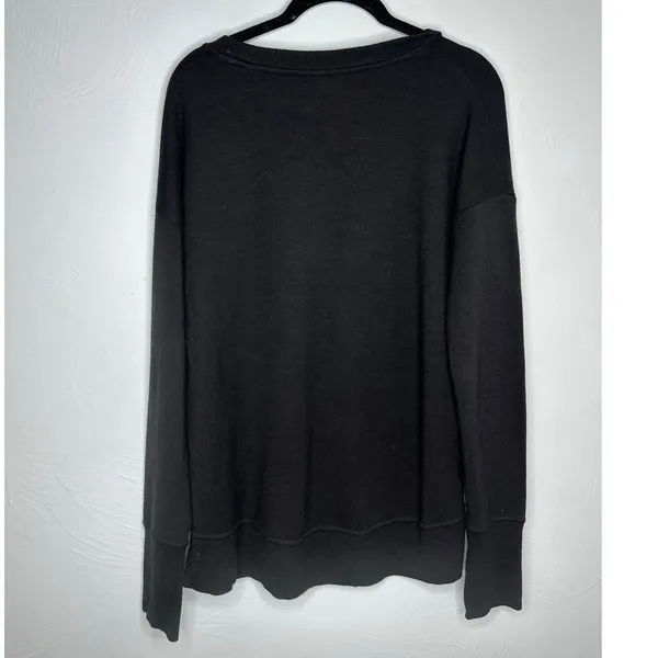 Athleta Crewneck Sweatshirt Tunic Size Small Black Soft Pullover Athleisure - Image 2