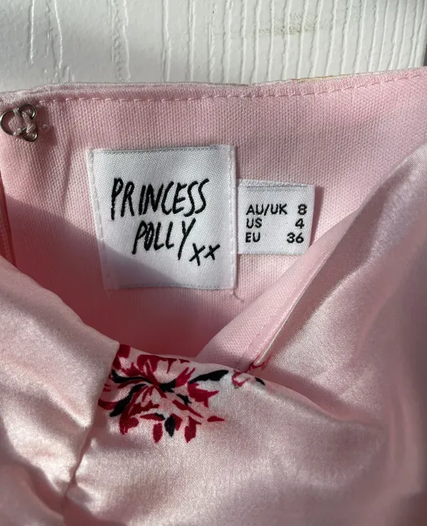 Princess Polly Light Pink Floral Dress - Image 4