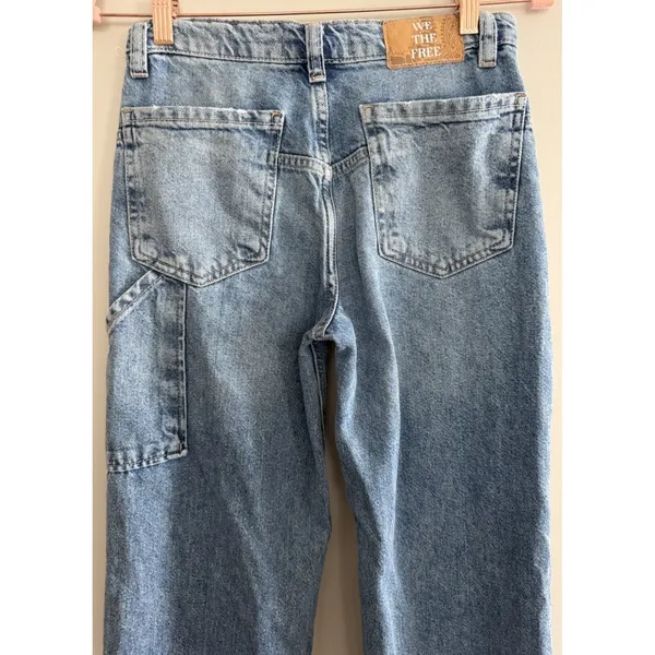 Free‎ People We The Free Tinsley Baggy High Rise Straight Leg Jeans Women's 24 - Image 4