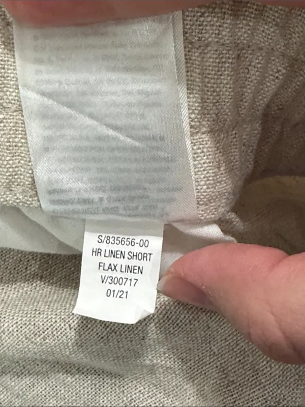 Old Navy Natural Flax Beige Linen Blend Drawstring High Rise shorts size XL - Image 9