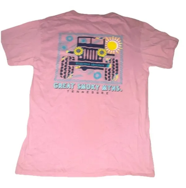 Delta Pro Weight Graphic Tee Great Smoky Mountains Jeep - Image 4