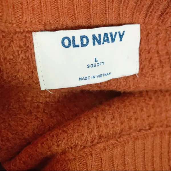 Old Navy SoSoft Orange Sweater L - Image 3