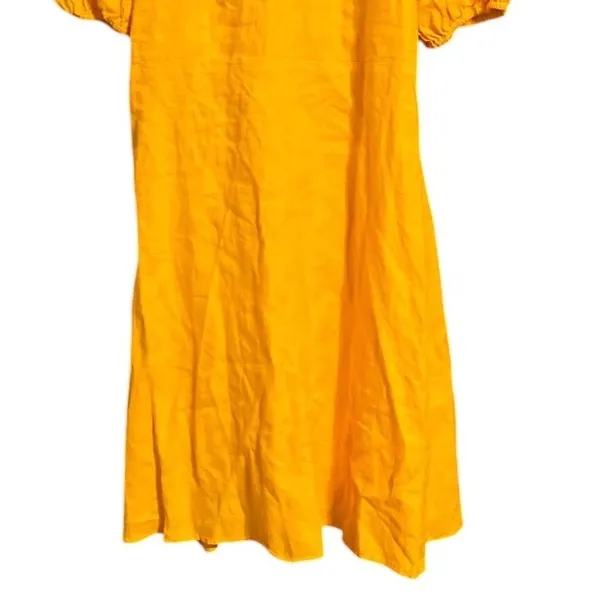 The Drop Nala Mango Linen Puff Sleeve Mini Dress Small NWT - Image 3