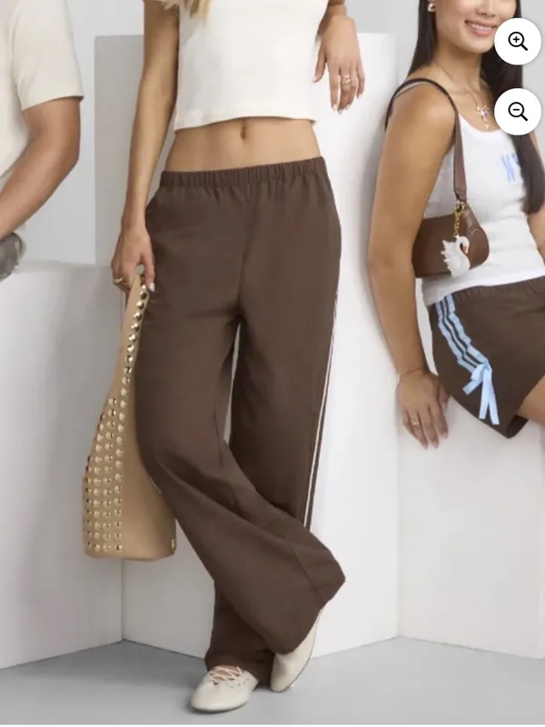 Brown Track Pants with White Stripe - Image 8